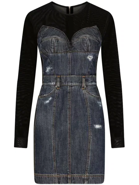 Lung rochie din denim Dolce & Gabbana