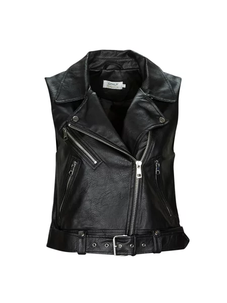 Usnjeni telovnik Only črna