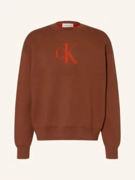 Calvin Klein Jeans Sweter rot brązowy