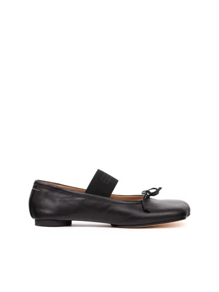 Maison Margiela baleriny skórzane czarny