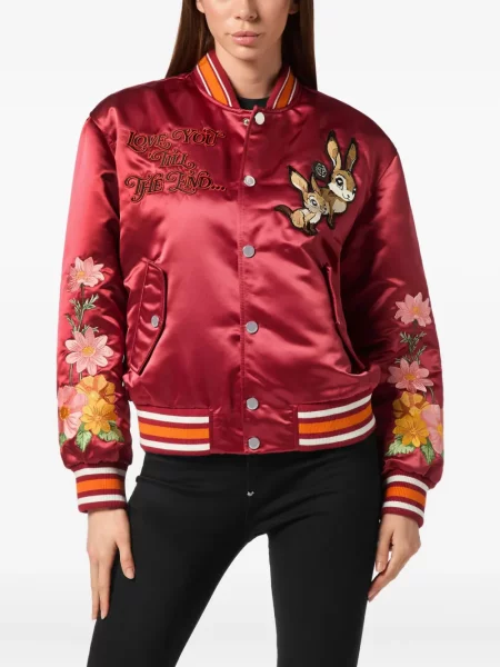 Geacă bomber Philipp Plein din satin
