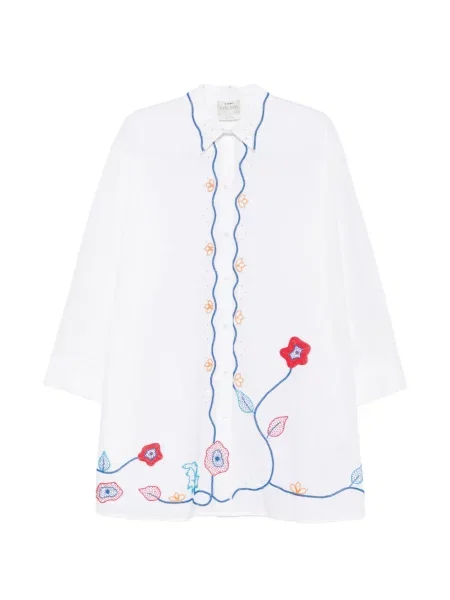 Rochie tip cămașă Forte_forte alb