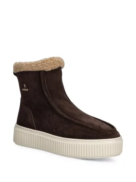 Botine Furla din piele de căprioară maro
