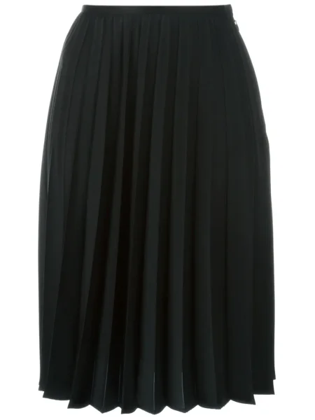 Fusta plisata Noir Kei Ninomiya transparente negru