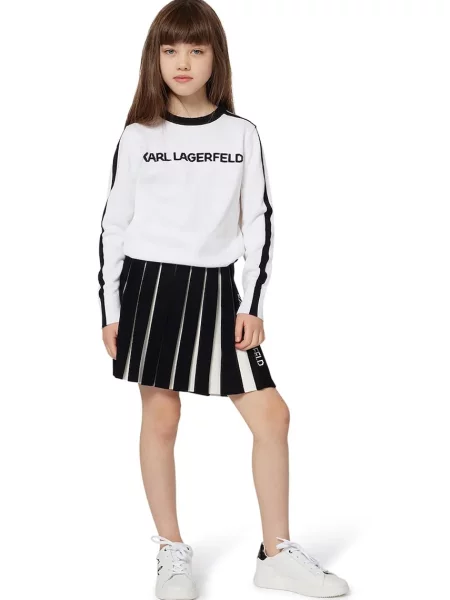 Karl Lagerfeld pulover pentru copii din amestec de cașmir alb