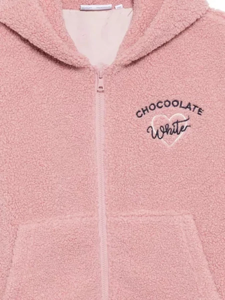 Geacă Chocoolate cu broderie roz