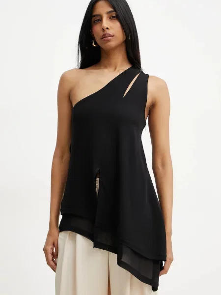 Silvian Heach bluză SIGUIN femei uni negru