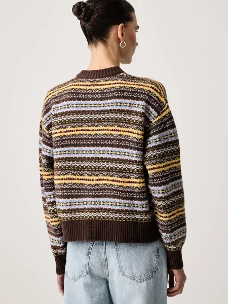 Levi's kardigan z dodatkiem wełny CHARLOTTE CREWNECK brązowy