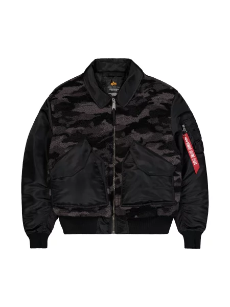ALPHA INDUSTRIES Geacă de primăvară-toamnă maro închis / gri închis negru