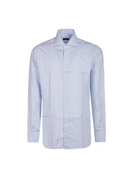Koszula Barba Napoli z długim rękawem niebieska
