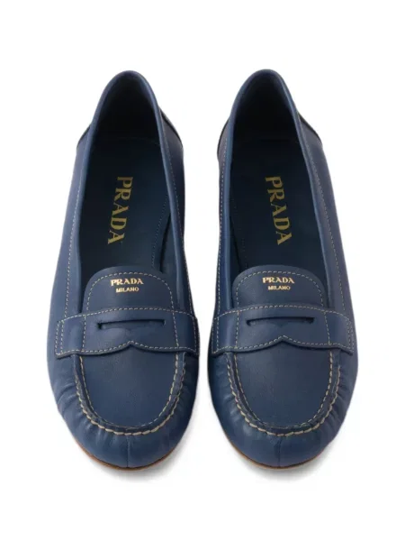 Kožené loafers Prada modré