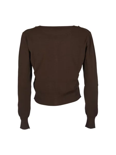 Sweter Roberto Collina brązowy