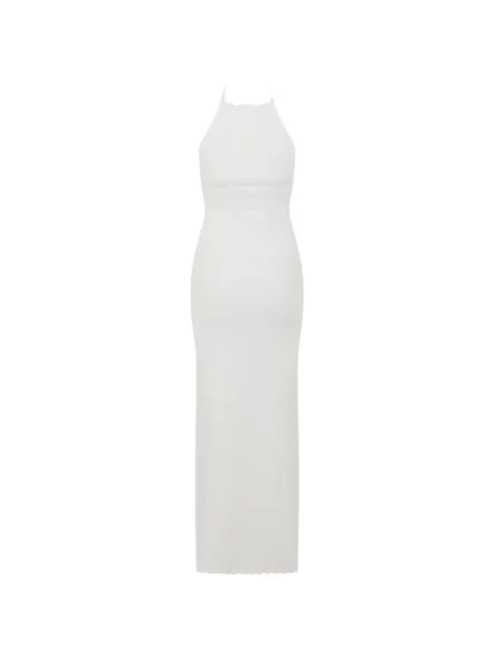 Rochie Jacquemus cu gât halter alb