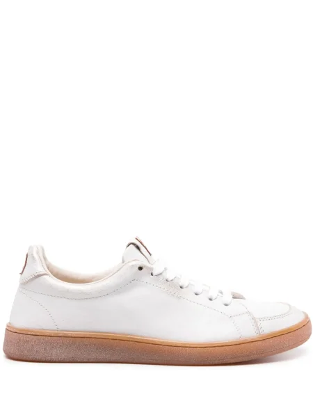 Sneakerși Moma din piele alb