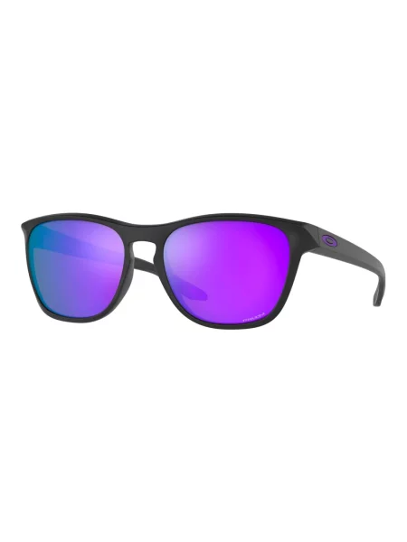 Matowe okulary Oakley Manorburn z fioletowymi soczewkami Prizm czarne