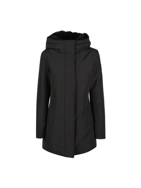 Parka Woolrich ze sztucznego futra czarna