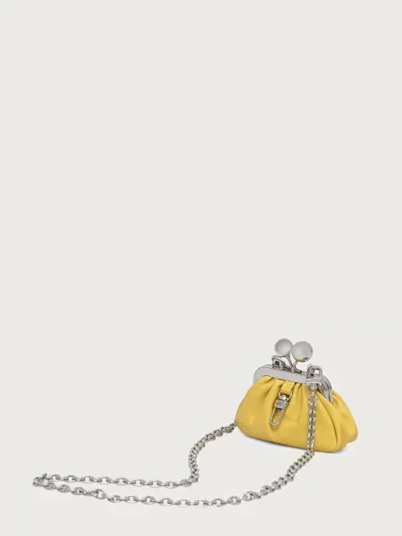 Weekend Max Mara torebka crossbody skórzana DIOMEDE żółta