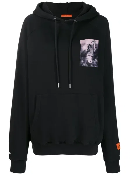 Hanorac cu glugă Heron Preston cu imagine negru