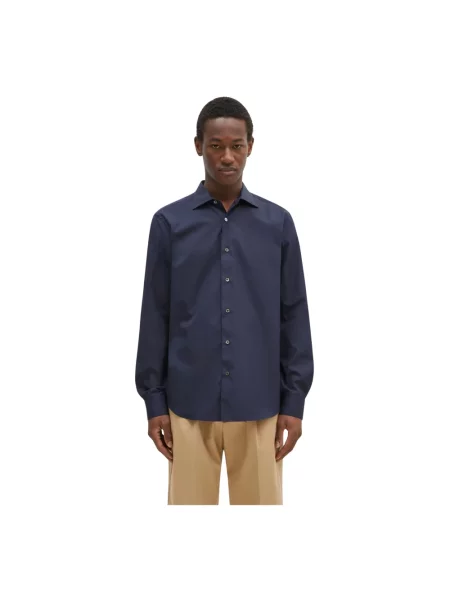 Paul Smith koszula granatowy slim z kołnierzykiem klasycznym niebieska