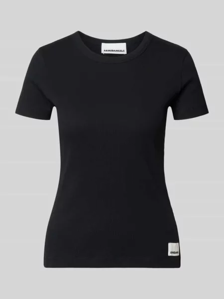T-shirt o kroju slim fit z mieszanki bawełny model KARDAA' Armedangels czarna
