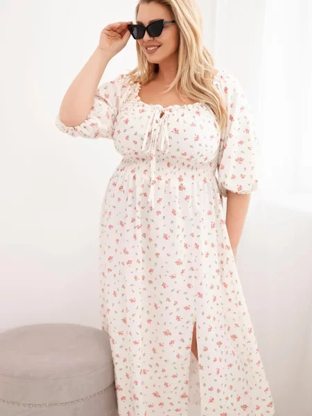 Odgovarati haljina Kesi Włoski s vezicama bijela