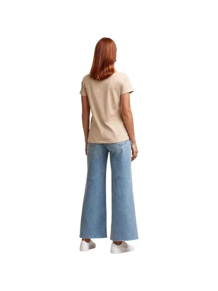 Tricou Guess cu model piele de șarpe bej