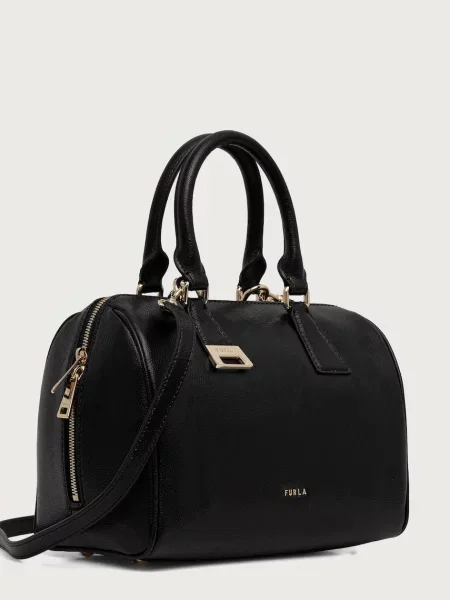 Furla geantă crossbody pentru femei din piele Olivia M Boston Bag negru