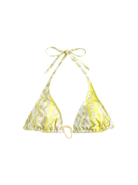 Next Sutien costum de baie galben citron / galben pastel / negru alb
