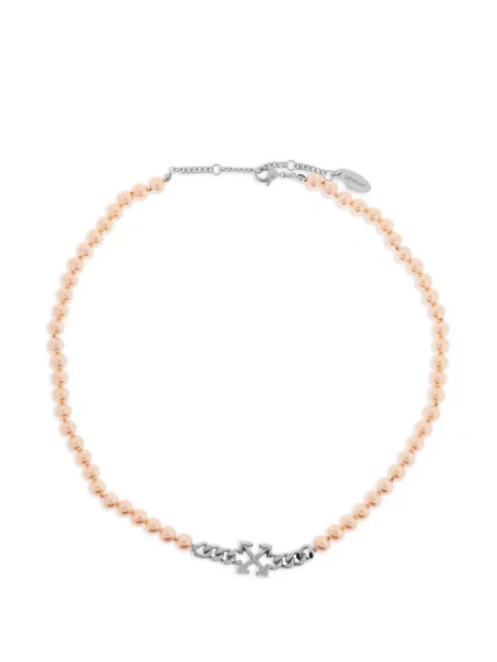 Colier Off-white cu perle alb