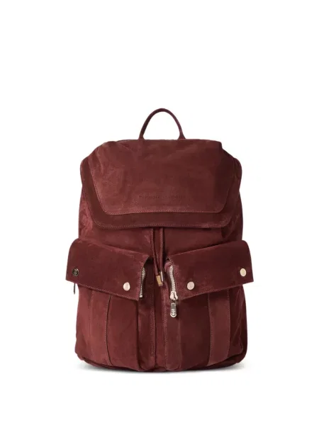Rucsac Brunello Cucinelli din piele de căprioară maro