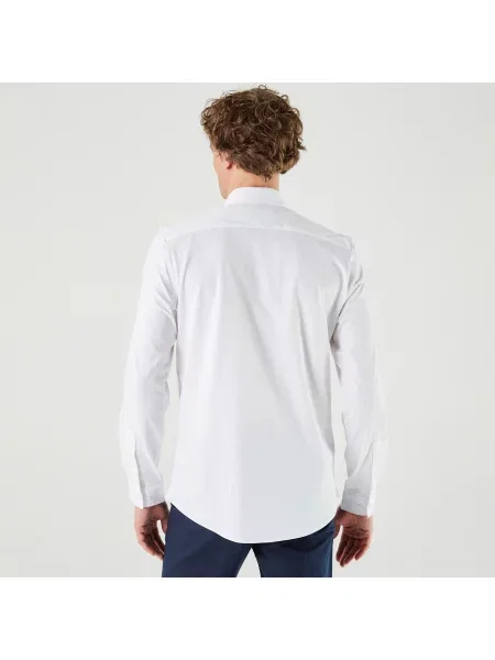 Lacoste Koszula Tkana Lacoste biała