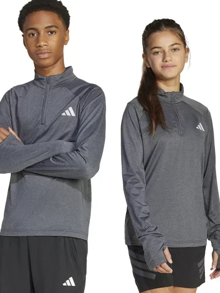 Adidas tričko s dlouhým rukávem šedé