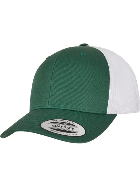 Retro kapa s šiltom Flexfit bela