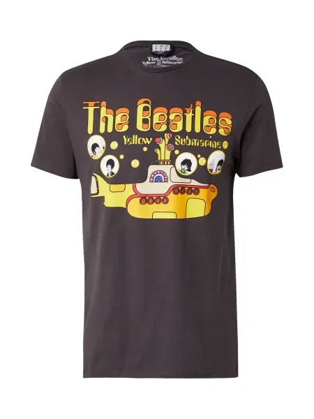 AMPLIFIED Tricou BEATLES YELLOW SUBMARINE galben / gri taupe / portocaliu alb