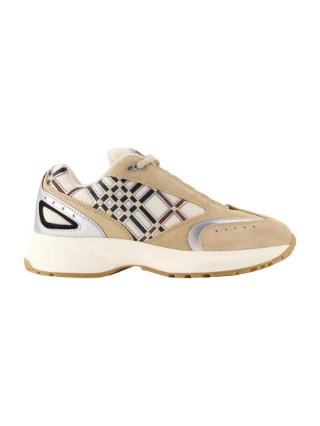 Sneakersy Burberry skórzane beżowe