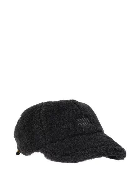 Șapcă Miu Miu din fleece negru