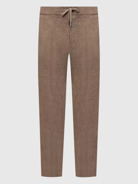 Штани з льону Capobianco коричневі