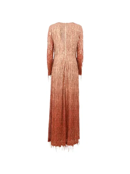 Rochie maxi Clips cu paiete portocaliu