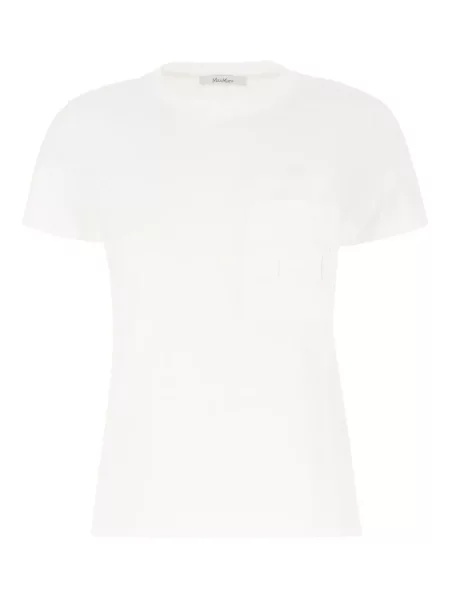 Tricou Max Mara cu broderie alb