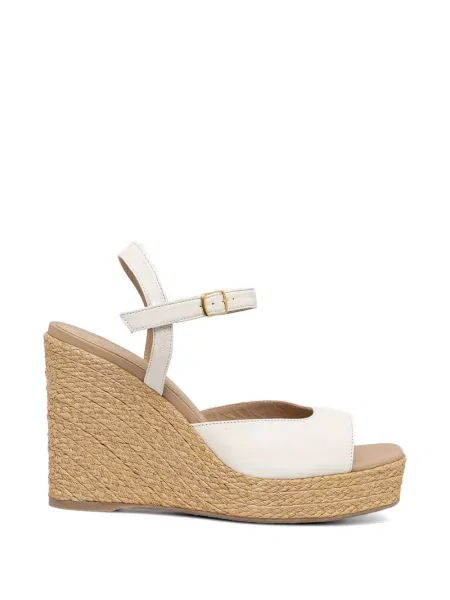 Espadrile Souliers Martinez din piele cu pană alb
