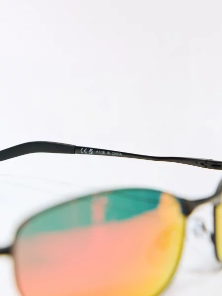 Bershka Ochelari de soare turcoaz / portocaliu somon / roșu negru