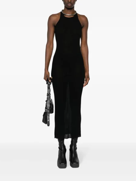Kostiumas briaunotas suknelė be rankovių Rick Owens be rankovių juoda