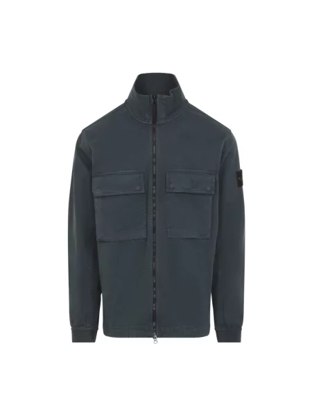 Kurtka koszulowa Stone Island z kamieniami zielona