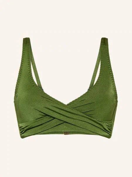 Watercult Bustier Bikiny Crafted Essentials S Překříženým Výstřihem olivová