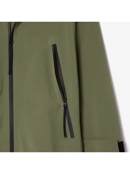 Lacoste Trencz Z Kapturem Oversize Khaki zielony