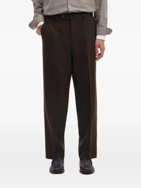 Pantaloni Selected maro