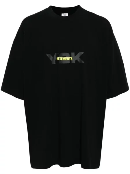 Tricou Vetements cu imagine negru