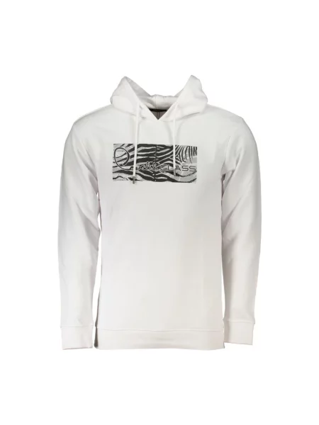 Bluza z kapturem Cavalli Class z kapturem biała