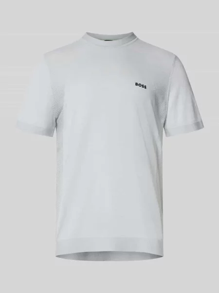 T-shirt o kroju regular fit z mieszanki bawełny model ‘MOMENTUM’ Boss Green