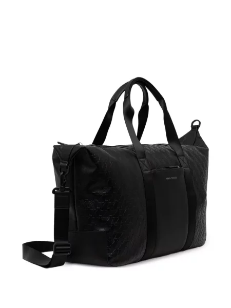 Geantă Armani Exchange cu autograf negru
